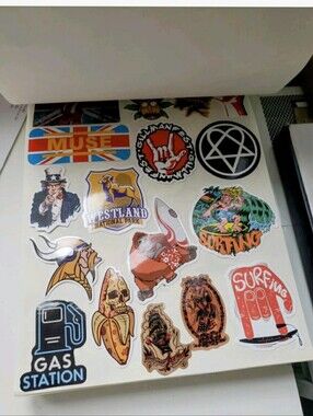 30pcs LOTS MIX Waterproof Vinyl Stickers - Colorful Assorted Graphic Stickers